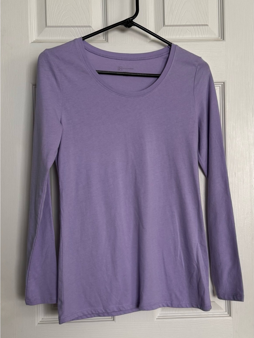 No Boundaries Lavender Long Sleeve Scoop Neck Tee
